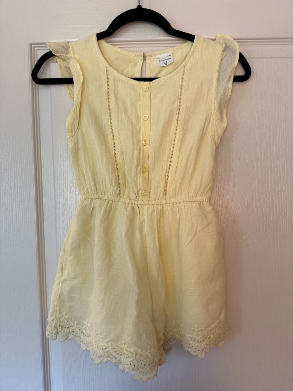 abercrombie kids Buttercup Yellow Eyelet Romper